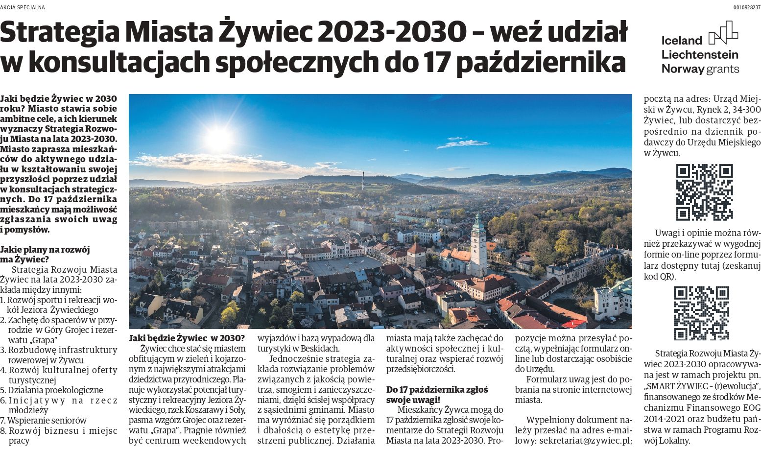 Strategia Rozwoju Miasta Żywiec na lata 2023-2030