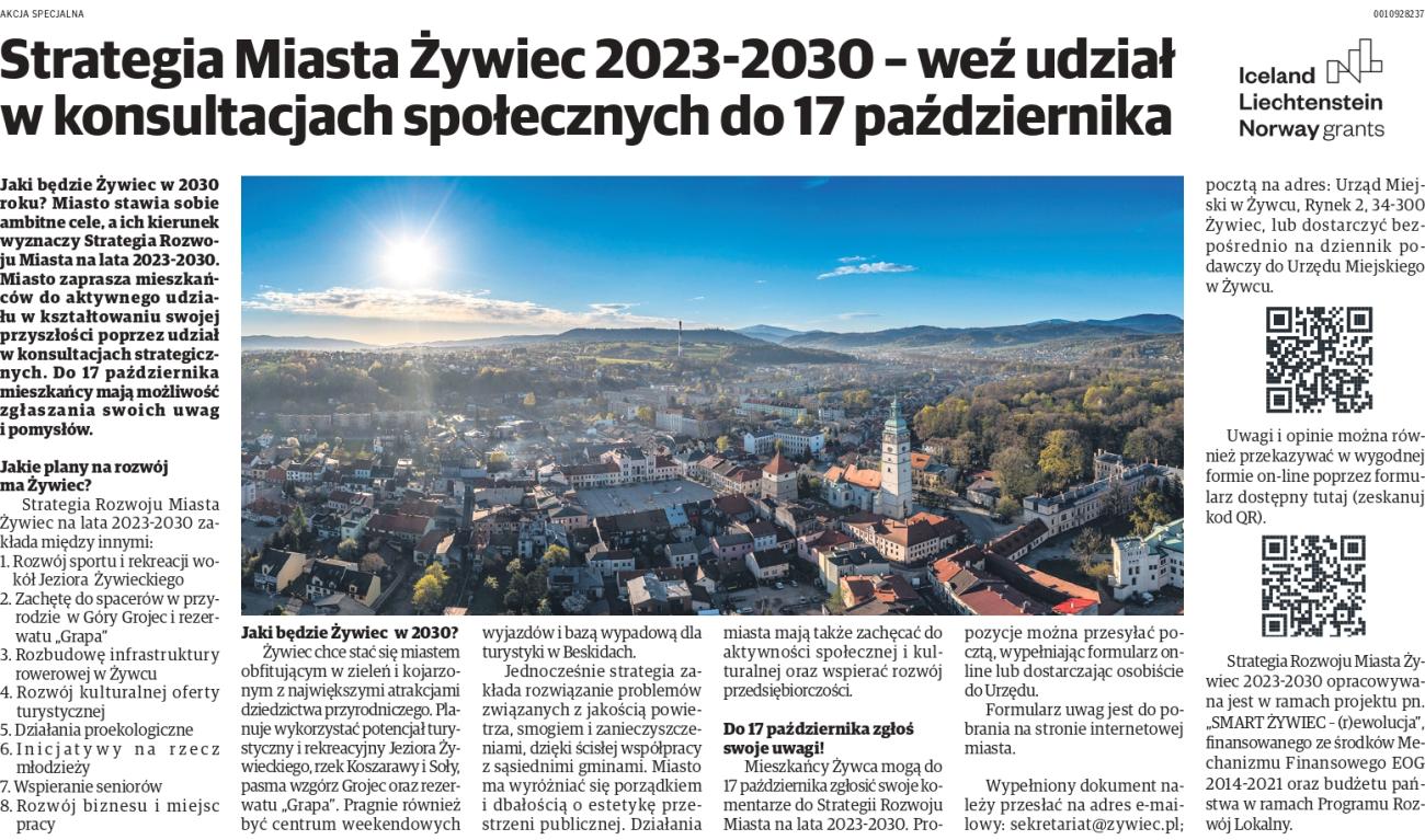 Strategia Rozwoju Miasta Żywiec na lata 2023-2030